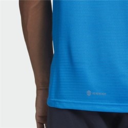 Men’s Short Sleeve T-Shirt Adidas Own The Run Blue