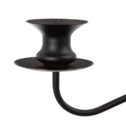 Candle Holder 42 x 12 x 42 cm Black Metal