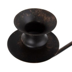 Candle Holder 42 x 12 x 42 cm Black Metal