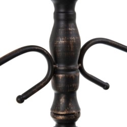 Candle Holder 42 x 12 x 42 cm Black Metal