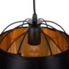 Ceiling Light Black Golden Metal 30 x 30 x 41 cm