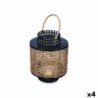 Lantern Black Metal 17 x 23 x 17 cm (4 Units) Rattan