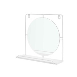 Wall mirror White Metal MDF Wood 33,7 x 30 x 10 cm (4 Units)