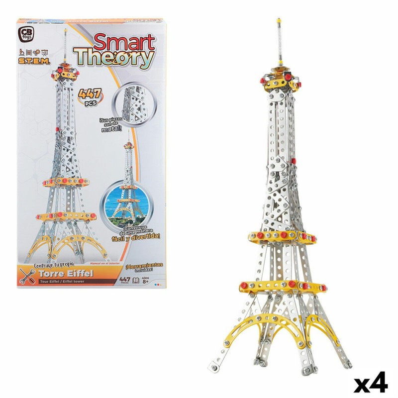 Construction set Colorbaby Tour Eiffel 447 Pieces (4 Units)