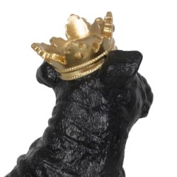 Decorative Figure Black Golden Dog 15,5 x 18,4 x 25,5 cm