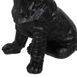 Decorative Figure Black Golden Dog 15,5 x 18,4 x 25,5 cm