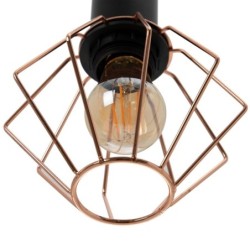 Ceiling Light Black Metal Copper Ø 15 cm 15 x 15 x 30 cm