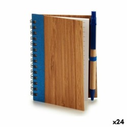 Spiral Notebook with Pen Bamboo 1 x 13 x 10,5 cm (24 Units)