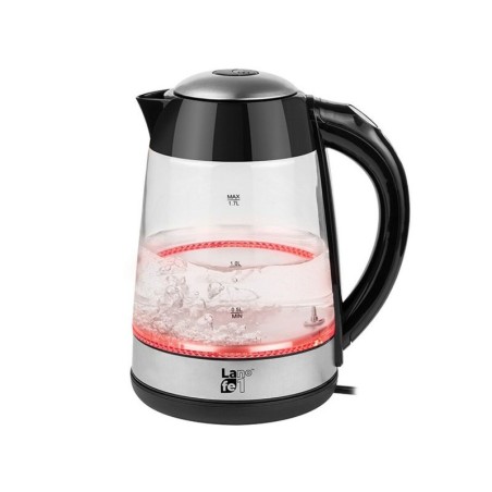 Kettle Lafe CEG015 Black Transparent Silver Glass Plastic 2200 W 1,7 L