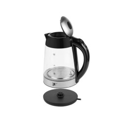 Kettle Lafe CEG015 Black Transparent Silver Glass Plastic 2200 W 1,7 L