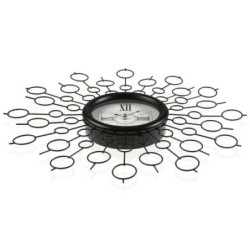 Wall Clock Versa VS-20460112 Metal MDF Wood 68 x 6,5 x 68 cm Black