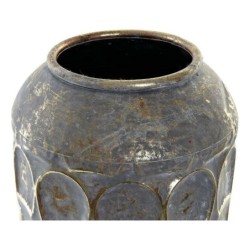 Vase DKD Home Decor Aged finish Grey Golden Metal Oriental 19 x 19 x 47 cm