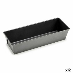 Rectangular Mould Dark grey Metal Carbon steel 11,5 x 7,7 x 31 cm (12 Units)