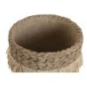 Set of Planters Home ESPRIT Brown Raffia Cement Tropical 23 x 22 x 25 cm