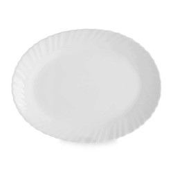 Serving Platter White Glass 25 x 2 x 19 cm (24 Units)