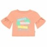 Child's Short Sleeve T-Shirt Converse  Ruffle  Salmon