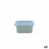 Square Lunch Box with Lid Quid Inspira 200 ml Green Plastic (12 Units)