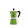 Italian Coffee Pot Bialetti Black Green Metal Aluminium 3 Cups