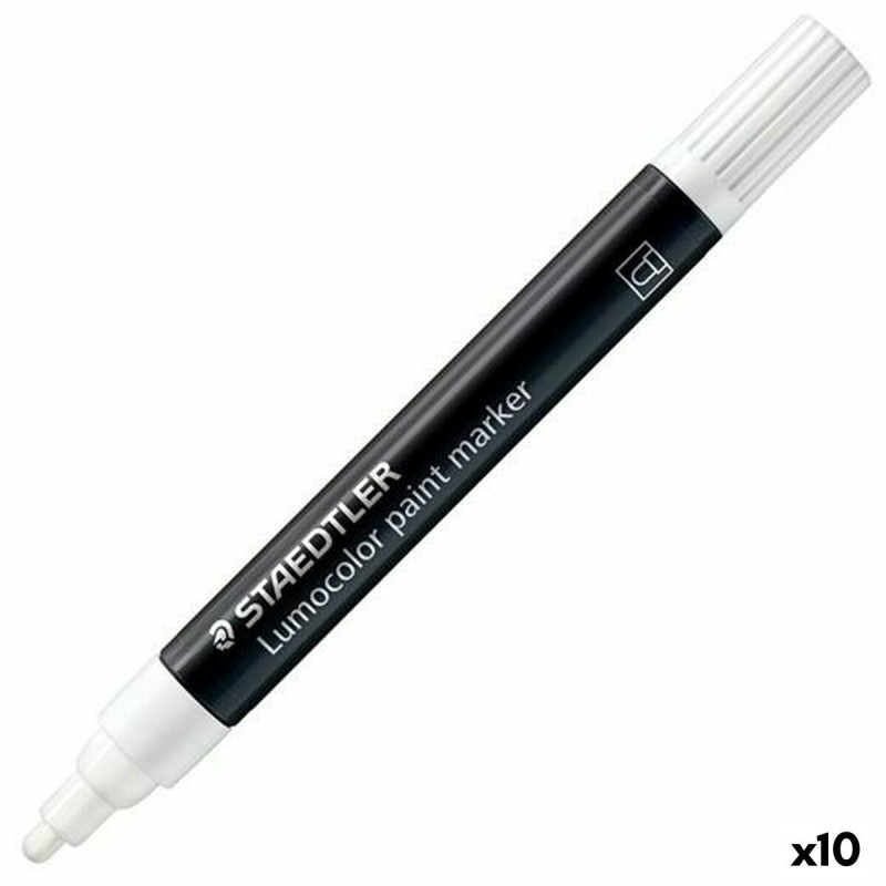 Permanent marker Staedtler Lumocolor White (10 Units)