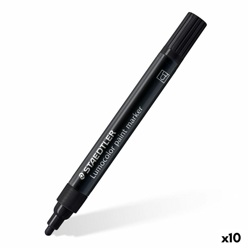 Permanent marker Staedtler Lumocolor Black (10 Units)