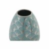 Vase DKD Home Decor Porcelain Turquoise Oriental Chromed 16 x 16 x 18 cm