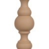 Candleholder 15 x 15 x 28 cm Beige Aluminium