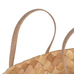 Basket set Natural Wood 50 x 22 x 28 cm (2 Units)