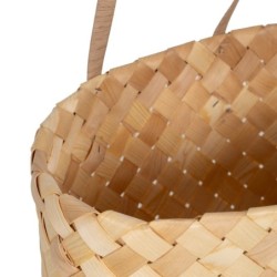 Basket set Natural Wood 50 x 22 x 28 cm (2 Units)