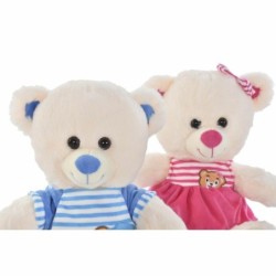 Teddy Bear DKD Home Decor Blue Beige Pink Children's Bear 27 x 20 x 30 cm (2 Units)