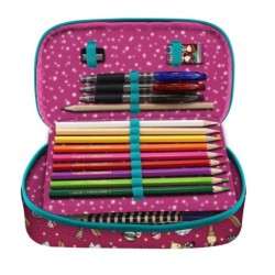 Pencil Case Gorjuss Fireworks Maroon (45 Pieces)