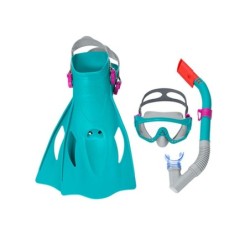 Diving Goggles with Snorkle and Fins Bestway Adult Multicolour 41-46