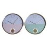 Wall Clock DKD Home Decor Aluminium Crystal 30 x 5 x 30 cm (2 Units) (12 Units) (2 pcs)