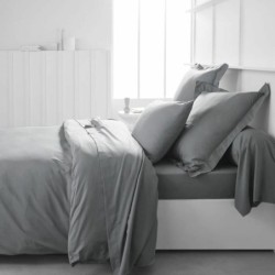 Fitted bottom sheet TODAY Jersey Light grey 160 x 200 cm