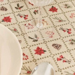 Stain-proof tablecloth Belum Christmas Flowers 155 x 155 cm