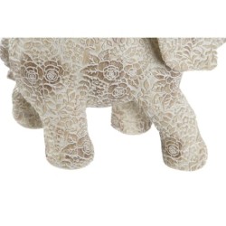 Decorative Figure DKD Home Decor 22,7 x 11 x 20,8 cm Elephant Beige Golden Colonial (2 Units)