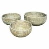 Basket set DKD Home Decor Natural White Seagrass (40 x 40 x 18 cm) (3 Pieces)