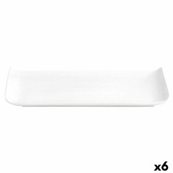 Plate Quid Chef Baguette Ceramic White (25 x 12 cm) (Pack 6x)