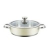 Casserole with lid Haeger PA-24L.009A Beige Ø 24 cm