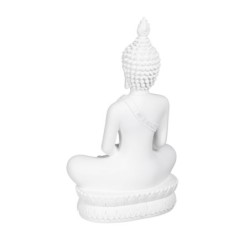 Decorative Figure White Buddha 19,2 x 12 x 32,5 cm