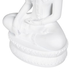 Decorative Figure White Buddha 19,2 x 12 x 32,5 cm