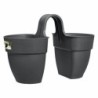 Plant pot Elho Vibia Campana Twin 38,4 x 20,5 x 26,5 cm Anthracite