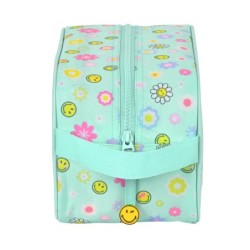 Travel Slipper Holder Smiley Summer fun Turquoise (29 x 15 x 14 cm)