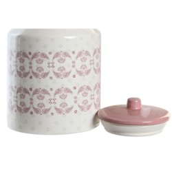 Tin DKD Home Decor 15,5 x 15,5 x 21 cm Pink White Dolomite