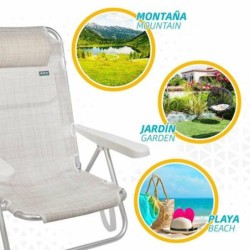 Folding Chair Colorbaby White 48 x 46 x 84 cm Beach