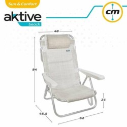 Folding Chair Colorbaby White 48 x 46 x 84 cm Beach