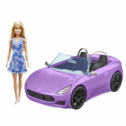 Doll Barbie And Her Purple Convertible