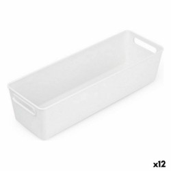 Multi-purpose basket Confortime White 38 x 12,7 x 9,5 cm (12 Units)