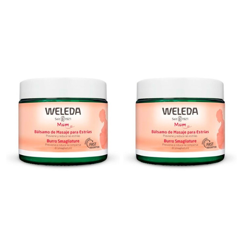 Moisturising Body Balm Weleda Mum 150 ml x 2 Anti-Stretch