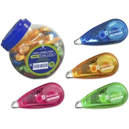 Correction Tape Bismark Mini 8 m 48 Units Multicolour