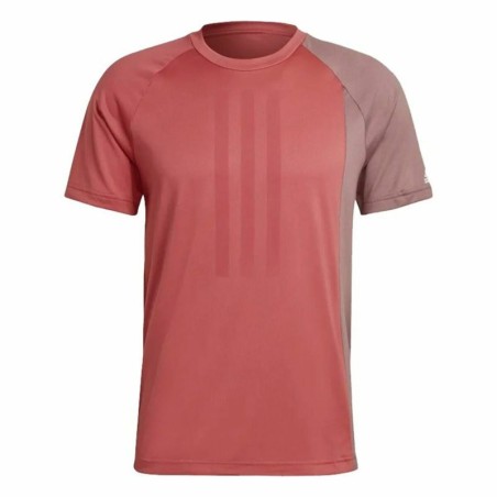 Men’s Short Sleeve T-Shirt Adidas  Colourblock Red